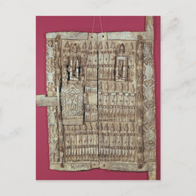 Carved door for a granary postcard (Front)