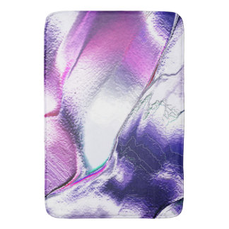 Carved from matte metal, in lilac and purple colou bath mat