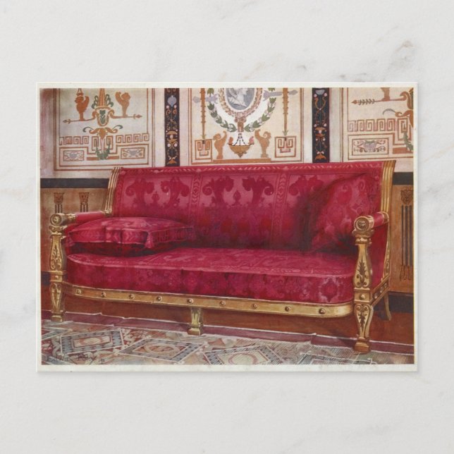 Carved Gilt Couch by Edwin Foley Postcard (Front)