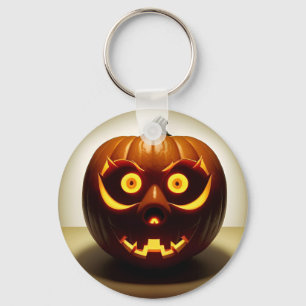 Carved Halloween Pumpkin Keychain