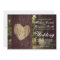 Carved Heart Rustic Tree Wedding Invitations