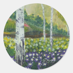 Carved In A Tree Classic Round Sticker