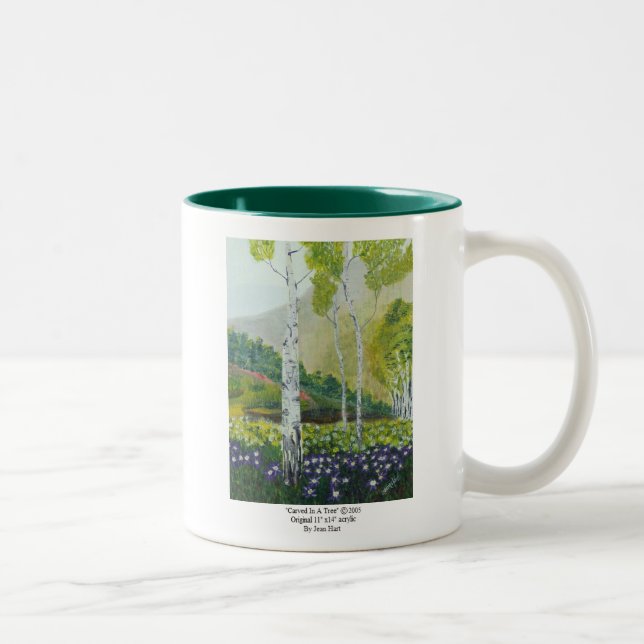 Carved In A Tree Two-Tone Coffee Mug (Right)