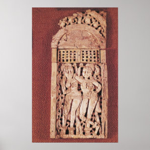Carved Indian plaque Poster
