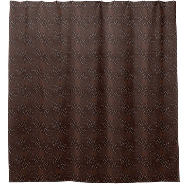 Carved Leather Look Brown Seamless Pattern (Front)