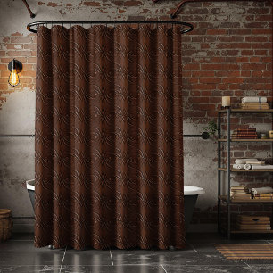 Carved Leather Look Brown Seamless Pattern