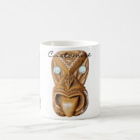 Carved Maori Tiki Face Thunder_Cove