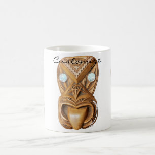 Carved Maori Tiki Face Thunder_Cove Coffee Mug