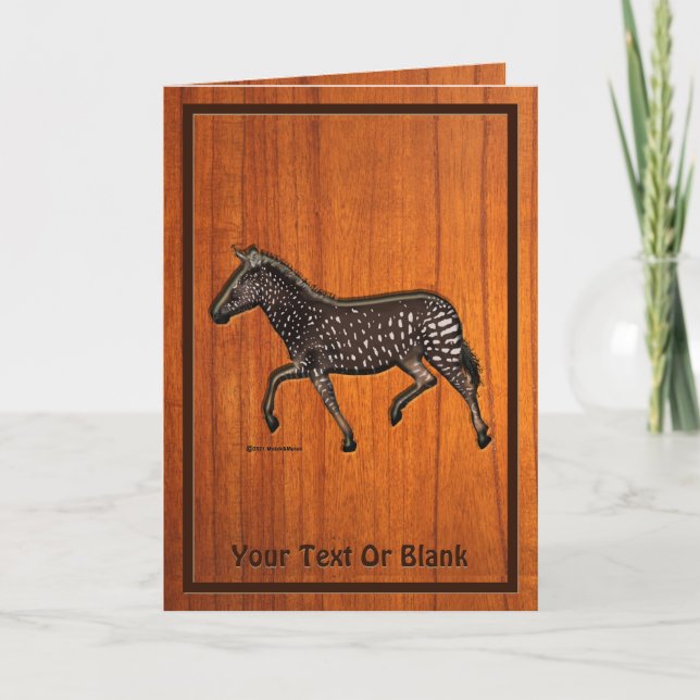 Carved Polka Dot Zebra Card (Front)