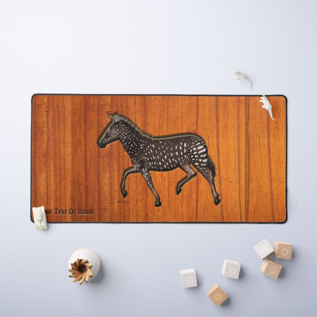 Carved Polka Dot Zebra Desk Mat (Kids Table)