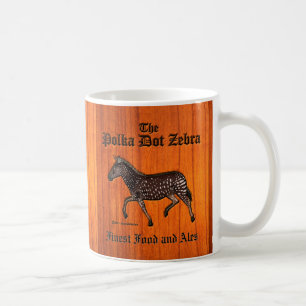 Carved Polka Dot Zebra English Pub Coffee Mug
