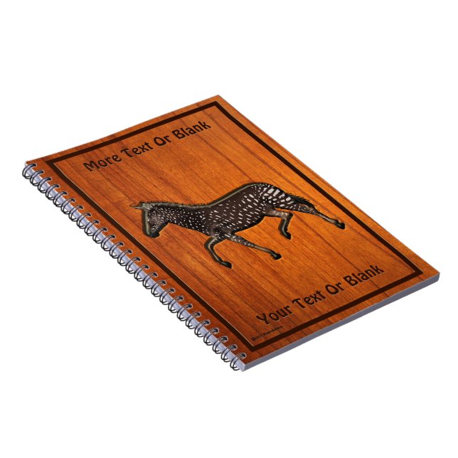 Carved Polka Dot Zebra Notebook (Right Side)