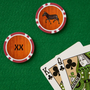Carved Polka Dot Zebra Poker Chips