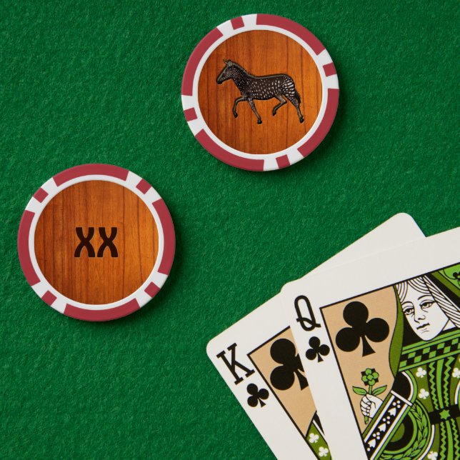 Carved Polka Dot Zebra Poker Chips (Poker Table (Double))