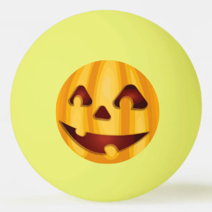 Carved pumpkin smiling Halloween design Ping Pong Ball