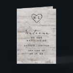 Carved Sweethearts Rustic Birch Wedding Ceremony Program<br><div class="desc">Carved Sweethearts Rustic Birch Wood with Aged Grey & Off White Birch Tree Bark Design, and a distressed patina weathered look. This reclaimed lumber design features the couple's initials carved into the heart shape within the tree. Also, distressed typography country chic fonts, along with an elegant vintage handwriting script font....</div>