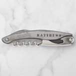 Carved Sweethearts Rustic Birch Wedding Monogram Corkscrew<br><div class="desc">Carved Sweethearts Rustic Birch Wood with Aged Grey & Off White Birch Tree Bark Design, and a distressed patina weathered look. This reclaimed lumber design features the couple's initials carved into the heart shape within the tree. Also, distressed typography country chic fonts, along with an elegant vintage handwriting script font....</div>