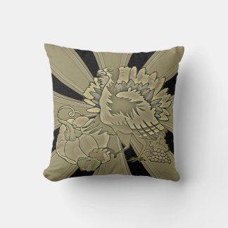 Carved Thanksgiving Turkey - Throw Pillow