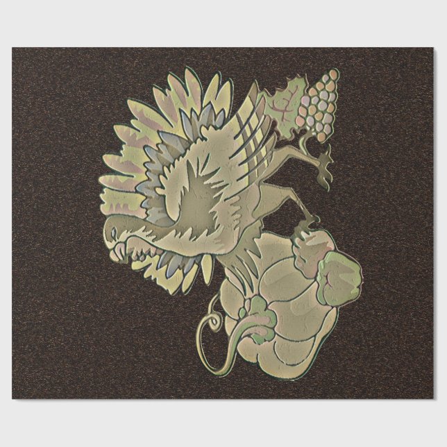 Carved Thanksgiving Turkey - Wrapping Paper (Flat)
