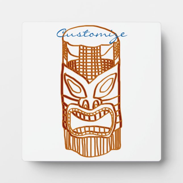 Carved Tiki Sculpture Thunder_Cove Plaque (Front)