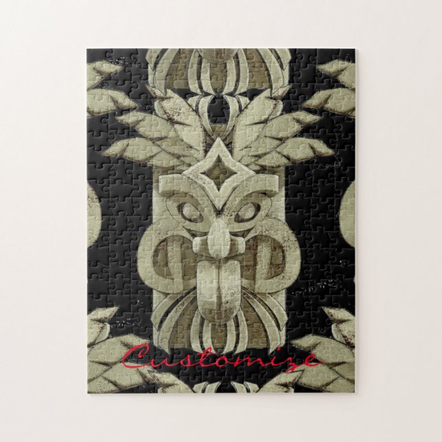 Carved Tiki Sculpture Thunder  Jigsaw Puzzle (Vertical)