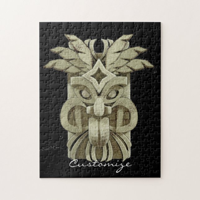 Carved Tiki Sculpture Thunder  Jigsaw Puzzle (Vertical)