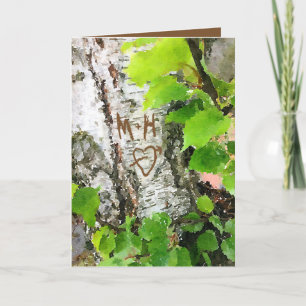Carved Tree Note Card