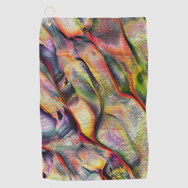 Carved with roughness and virtual watercolor golf towel (Front)