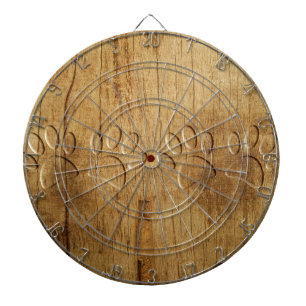 Carved Wood Dog Paw Print Dartboard