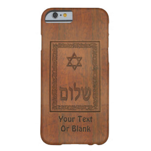 Carved Wood Shalom Barely There iPhone 6 Case