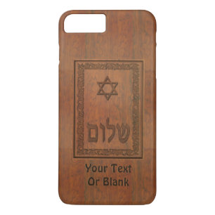 Carved Wood Shalom iPhone 8 Plus/7 Plus Case