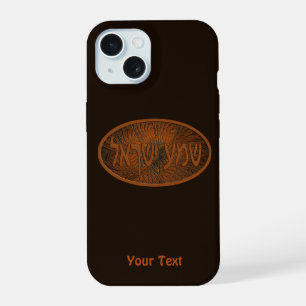 Carved Wood Shema Yisrael iPhone 15 Case