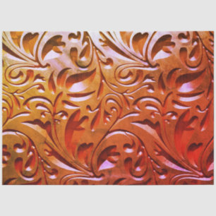 Carved wood woodgrain look elegant abstract brown  tissue paper
