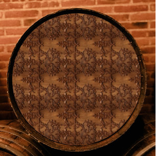 Carved Wooden Open Scroll Pattern Decoupage Tissue Paper