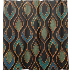 Carving Waves: Bronze Copper Texture