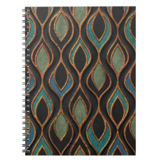 Carving Waves: Bronze Copper Texture Notebook