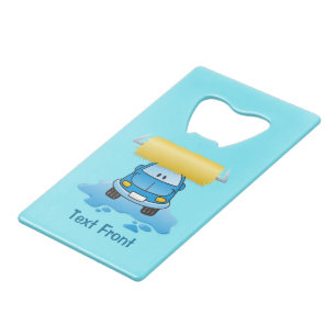 Carwash cartoon credit card bottle opener