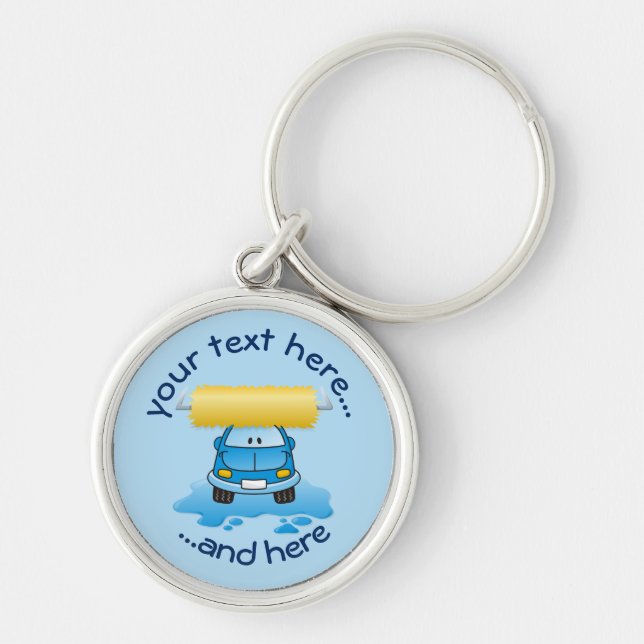 Carwash cartoon keychain (Front)