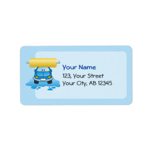 Carwash cartoon label