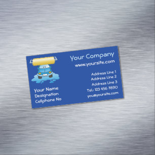 Carwash Cartoon Magnetic Business Card
