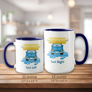 Carwash cartoon mug
