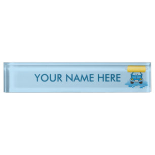 Carwash cartoon nameplate