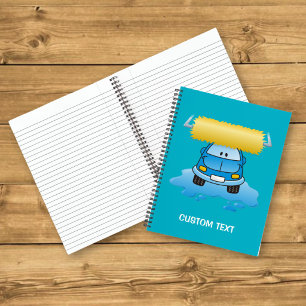 Carwash cartoon notebook