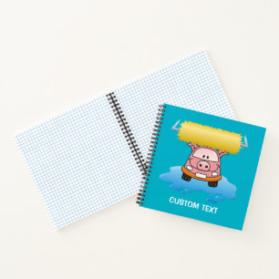 Carwash pig cartoon notebook
