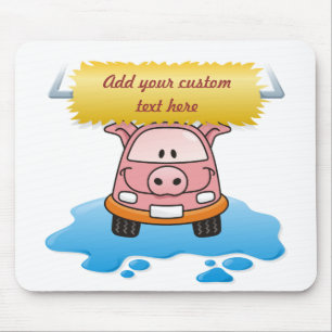 Carwash Pig Mouse Pad