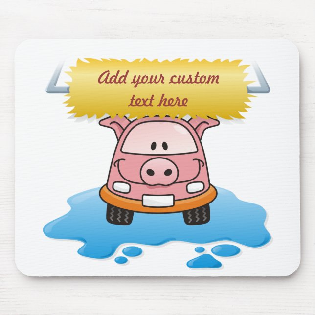 Carwash Pig Mouse Pad (Front)