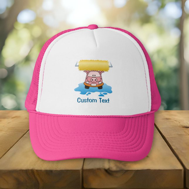 Carwash Pig Trucker Hat (Creator Uploaded)