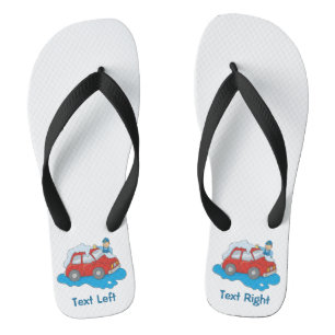 Carwashing Man Flip Flops