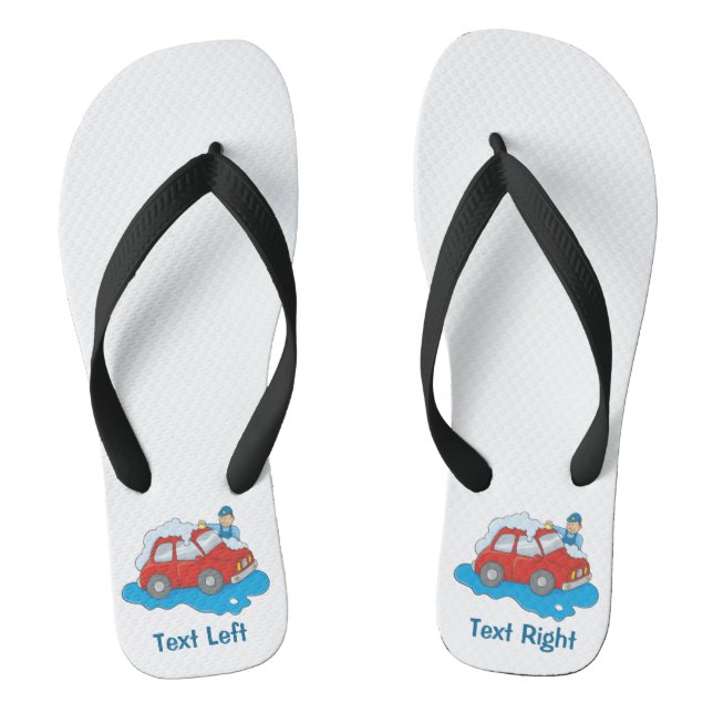 Carwashing Man Flip Flops (Footbed)