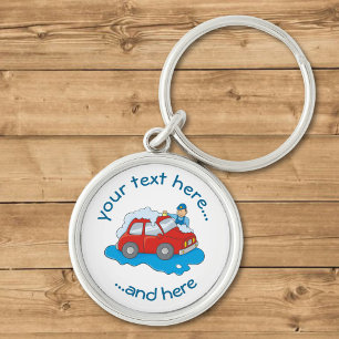 Carwashing Man Keychain